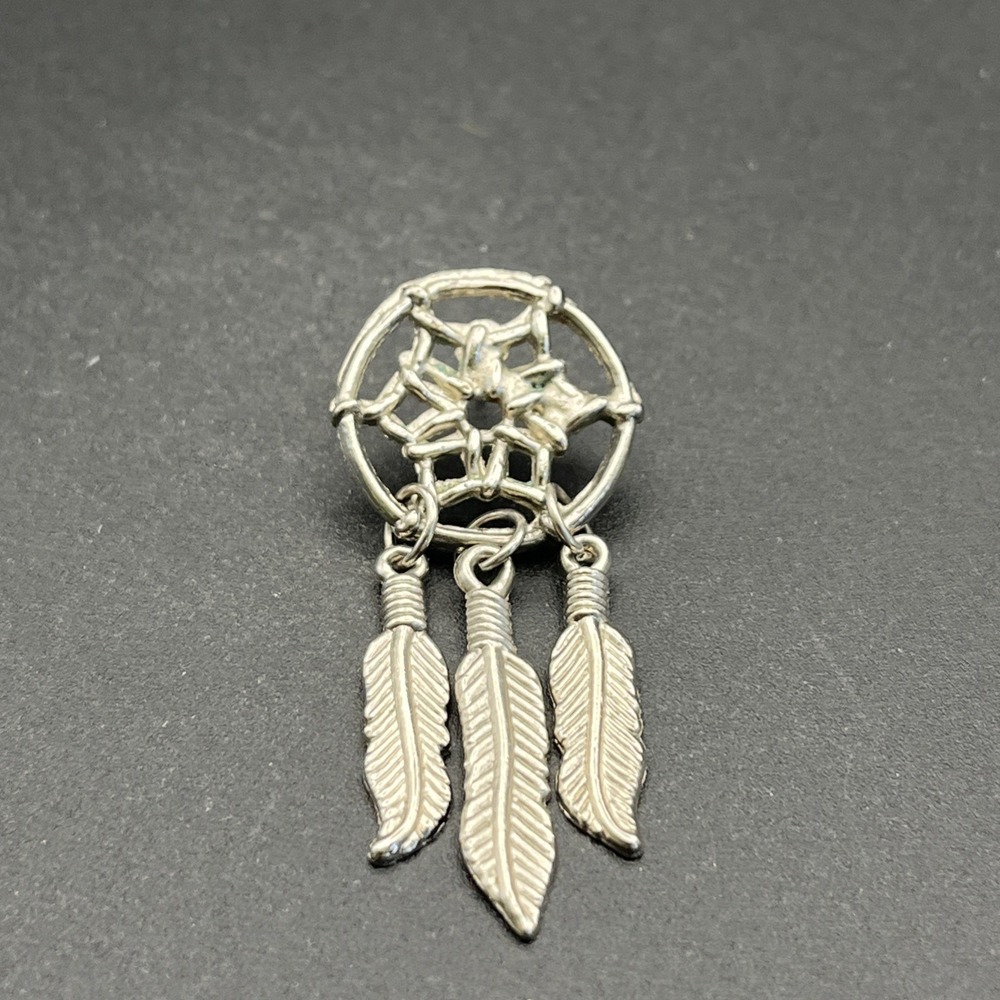 Dreamcatcher Native American Silver Tone Lapel Hat Pin